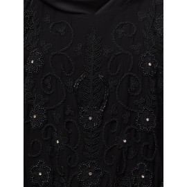 Nazneen double layer hand embroidery party wear butterfly Abaya