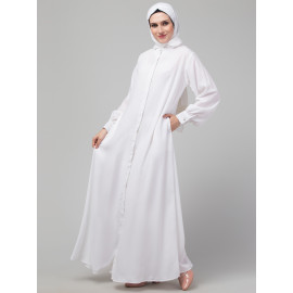 Nazneen Hidden Placket front open casual Abaya