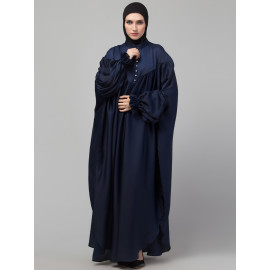 Nazneen Yoke and Gathered Front and Back Pleated sleeve Free size Kaftan abaya