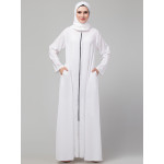 Nazneen front open with Zip Daily wear Basic Abaya