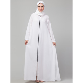 Nazneen front open with Zip Daily wear Basic Abaya