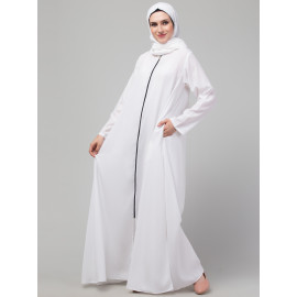 Nazneen front open with Zip Daily wear Basic Abaya