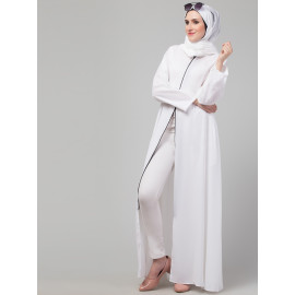 Nazneen front open with Zip Daily wear Basic Abaya