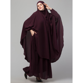 Nazneen 3 pcs set of Abaya Khimer and Nose piece