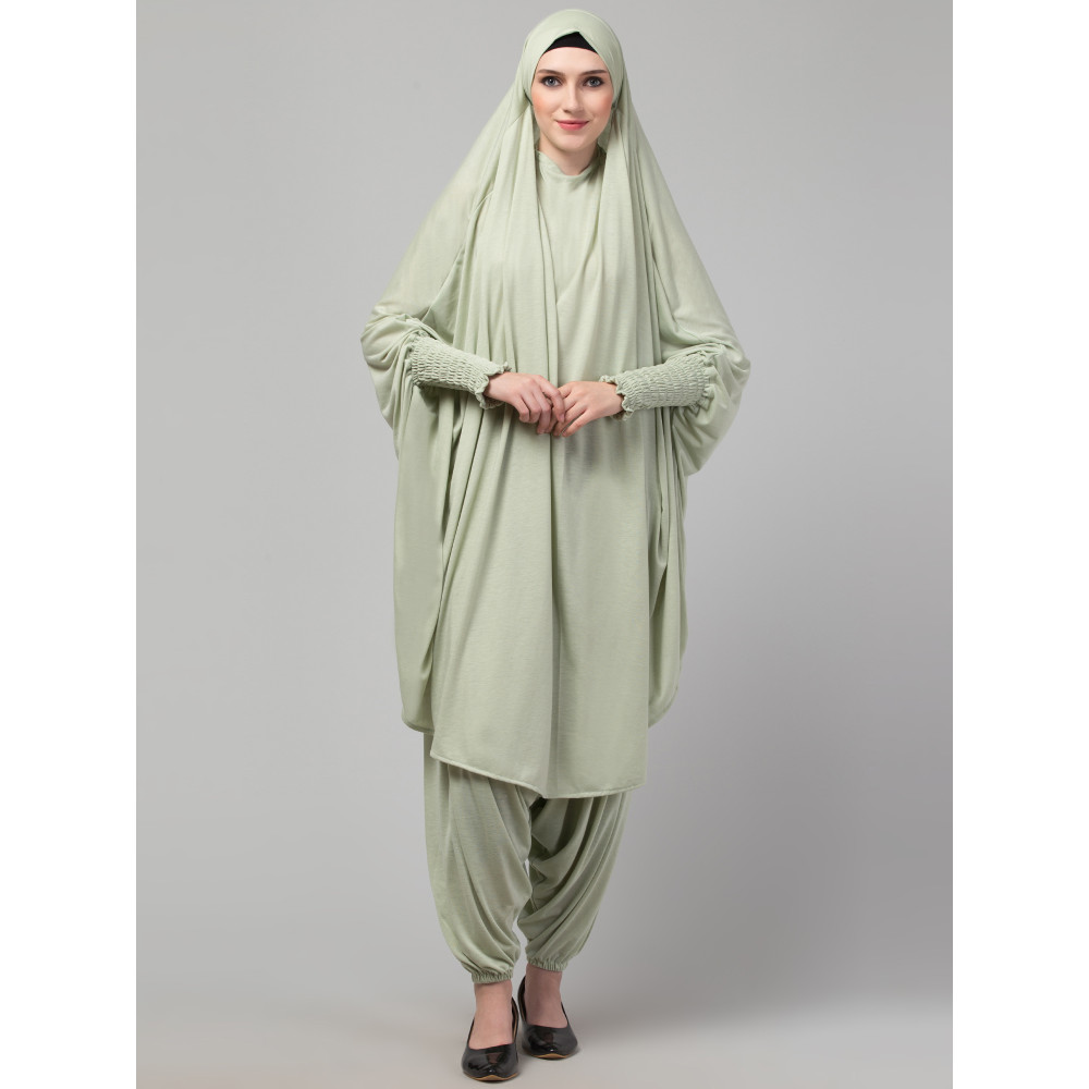 NAZNEEN SMOKING AT SLEEVE JERSEY KHIMER WITH HAREM PANT