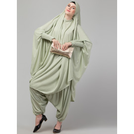 NAZNEEN SMOKING AT SLEEVE JERSEY KHIMER WITH HAREM PANT