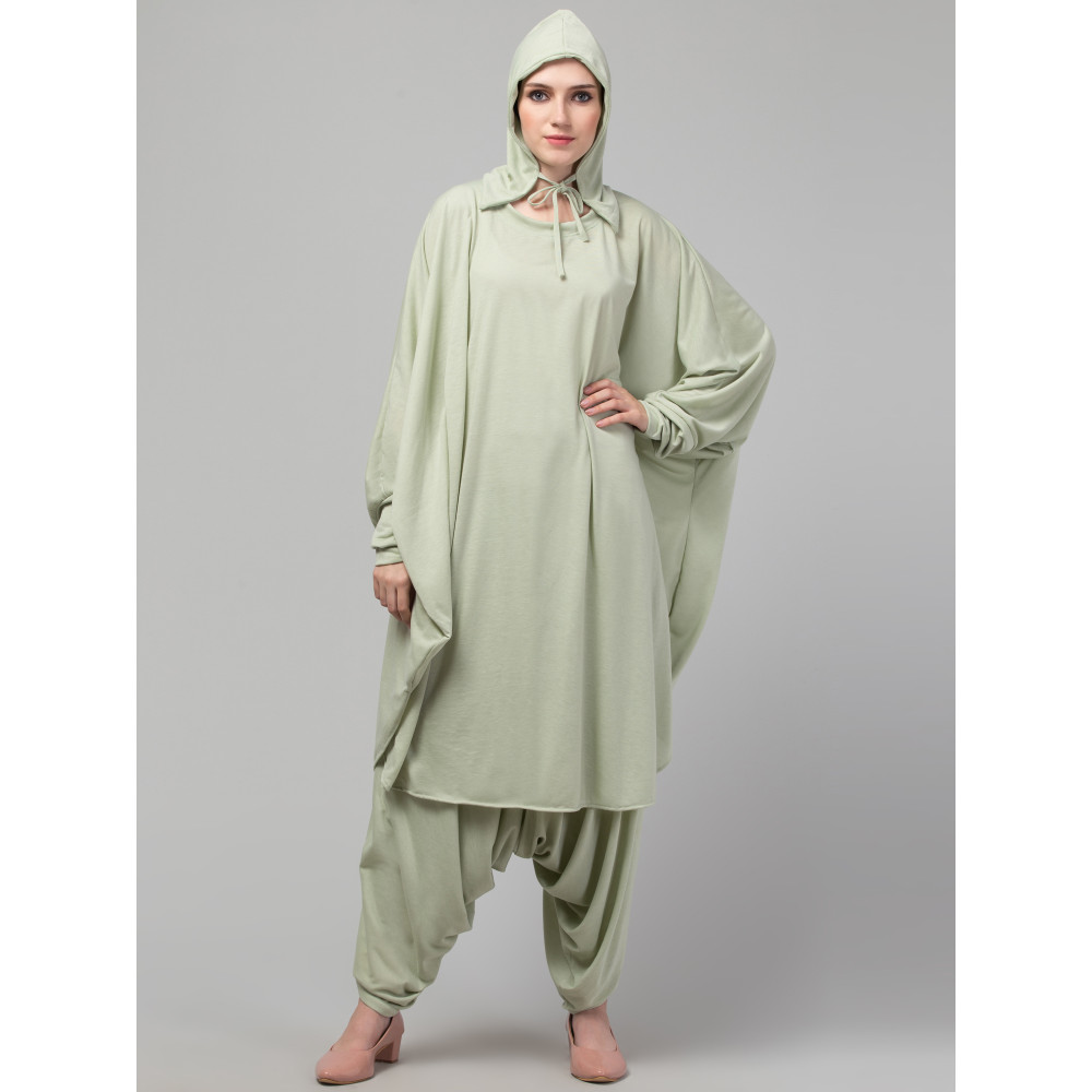 Nazneen Two piece set of Kaftan With Hood and Haram pant