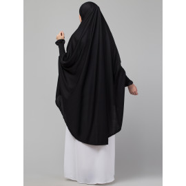  Nazneen Islamic Calligraphy printed stretchable smoking at wrist knee length Jilbab cum prayer khimar  Hijab