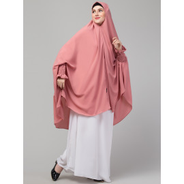 Nazneen stretchable smoking at wrist knee length Jilbab cum prayer khimar Hijab