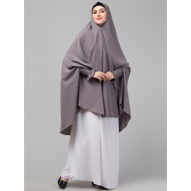 Nazneen stretchable smoking at wrist knee length Jilbab cum prayer khimar Hijab