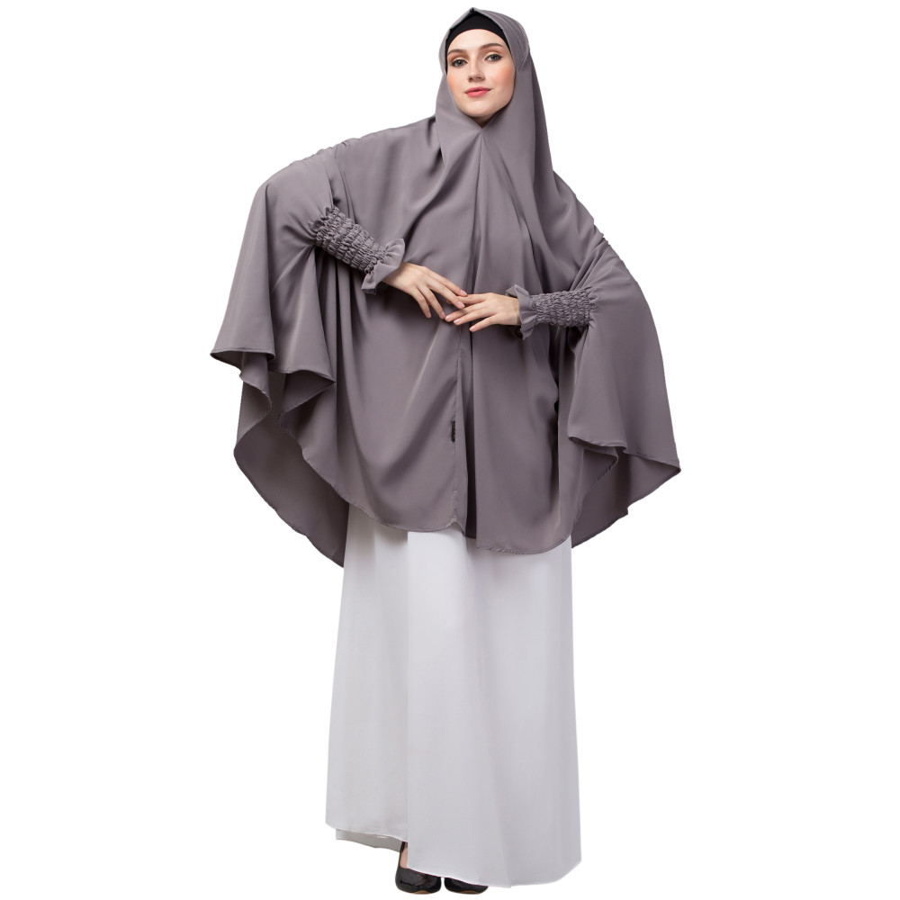 Nazneen stretchable smoking at wrist knee length Jilbab cum prayer khimar Hijab