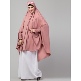 Nazneen stretchable smoking at wrist knee length Jilbab cum prayer khimar Hijab