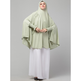 Nazneen stretchable smoking at wrist knee length Jilbab cum prayer khimar Hijab