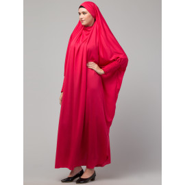 Nazneen Smoking Sleeve Tie at Back Ready To Wear Instant Full Size knits Jilbab/Naqab Hijab for Namaz hajj and Umrah