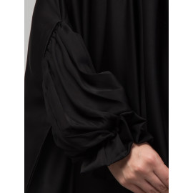 Nazneen Yoke and Gathered Front and Back Pleated sleeve Free size Kaftan abaya