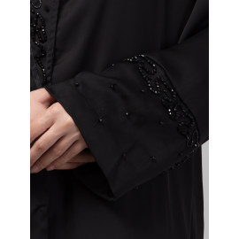 Nazneen coat collar hand embroidery  Abaya
