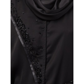Nazneen coat collar hand embroidery  Abaya
