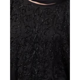 Nazneen front back black hand embroidery party wear Kaftan