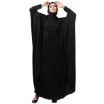 Nazneen front back black hand embroidery party wear Kaftan