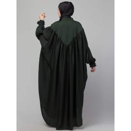 Nazneen Yoke and Gathered Front and Back Pleated sleeve Free size Kaftan abaya