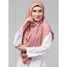 Nazneen front gather & pleated with Cristal stone ready to wear prayer Hijab 