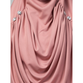 Nazneen front gather & pleated with Cristal stone ready to wear prayer Hijab 