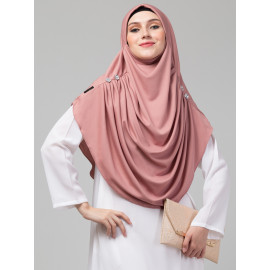 Nazneen front gather & pleated with Cristal stone ready to wear prayer Hijab 