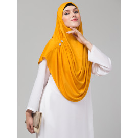 Nazneen front gather & pleated with Cristal stone ready to wear prayer Hijab 