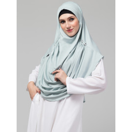 Nazneen front gather & pleated with Cristal stone ready to wear prayer Hijab 