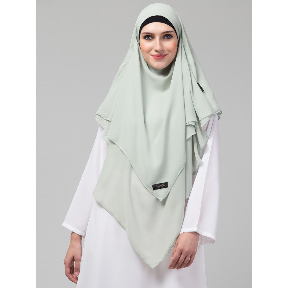 Nazneen  Triangle tow layers tie at back Ready to wear Hijab cum Naqab