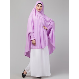 Nazneen stretchable Jersey smoking at  sleeve  Jilbab cum prayer khimar Hijab