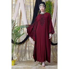 Nazneen embroidered Butterfly Sleeve  Party  Abaya