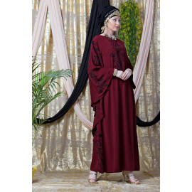 Nazneen embroidered Butterfly Sleeve  Party  Abaya