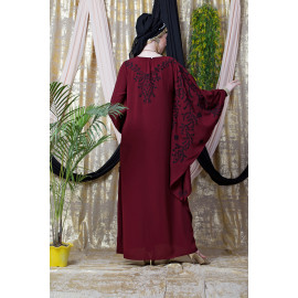 Nazneen embroidered Butterfly Sleeve  Party  Abaya