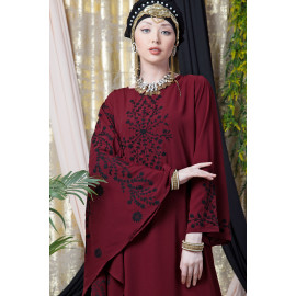 Nazneen embroidered Butterfly Sleeve  Party  Abaya