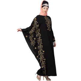 Nazneen embroidered Butterfly Sleeve  Party  Abaya