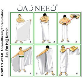 Nazneen Ihram Ehram Ahram set for Men in prayer of  2pcs set(top and Bottom) Speacial Hajj and Umraah Combo