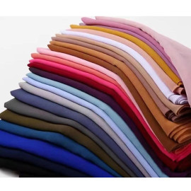 Nazneen plain soft plain Georgette 2 miters long Hijab cum Scarf  (Assorted Colour, Pack of 4)