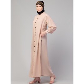 Nazneen Front open Band Colar & cuff Daily wear casual Abaya