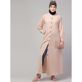 Nazneen Front open Band Colar & cuff Daily wear casual Abaya