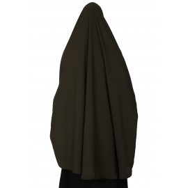 Nazneen stretchable Jeresy smoking at  sleeve  Jilbab cum prayer khimar  Hijab (BLACK)