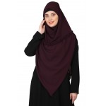 Nazneen Frill around shoulder, Triangle instant ready to wear tie at back Trendy Hijab (WINE)