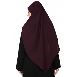 Nazneen Frill around shoulder, Triangle instant ready to wear tie at back Trendy Hijab (WINE)