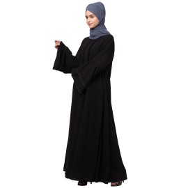 Nazneen Pleats and Beads with Bell sleeve  Abaya