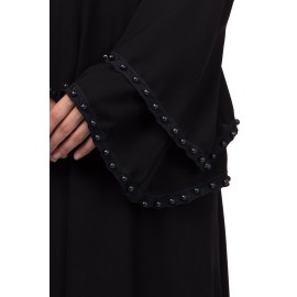 Nazneen Pleats and Beads with Bell sleeve  Abaya