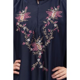 Nazneen front and sleeve resham embroidery Irani Kaftan