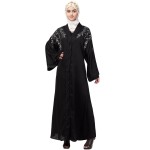 Nazneen Front Back hand embroidered Front open Dubai Abaya