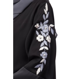 Nazneen Front open Sleeve embroidery Dubai style Kaftan cum Abaya