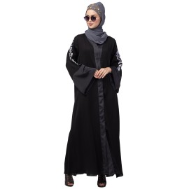 Nazneen Front open Sleeve embroidery Dubai style Kaftan cum Abaya