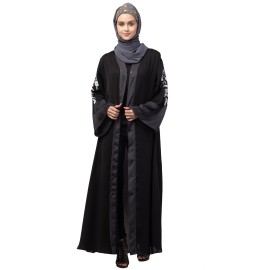 Nazneen Front open Sleeve embroidery Dubai style Kaftan cum Abaya